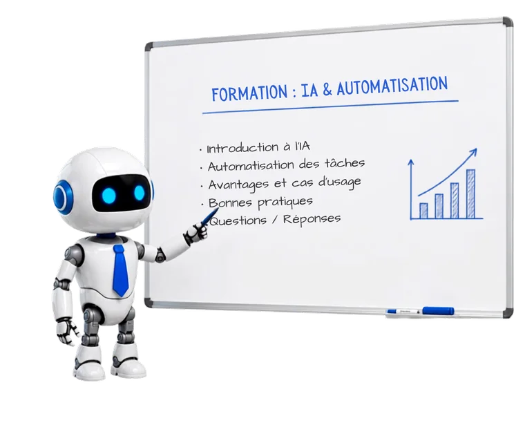 Formation IA et automatisation — présentation du programme au tableau